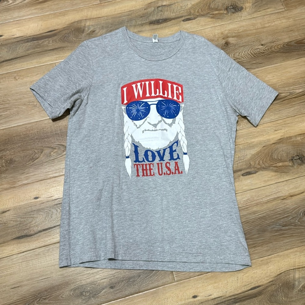 Willie Nelson I Willie Love the USA tshirt